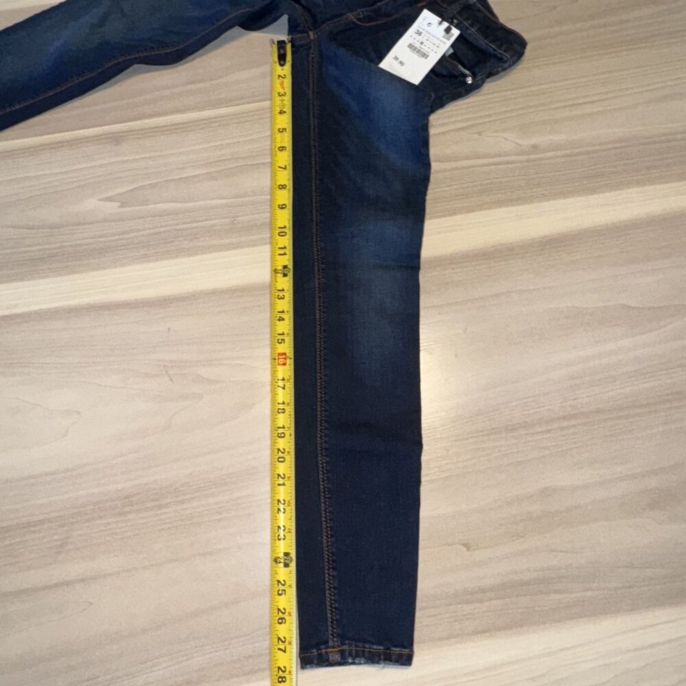 NWT Zara Woman Dark Wash Blue Denim Skinny Jeans Women's 2 - Picture 5 of 7